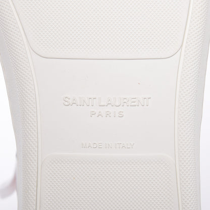Saint Laurent Calfskin Court Classic SL/10H High Top Sneakers 41 White Red 5 of 8