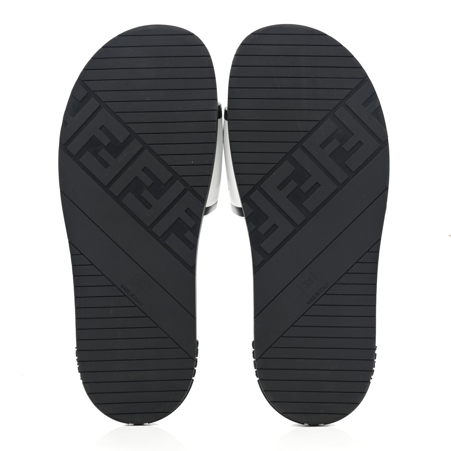 X JOSHUA VIDES Roma Calfskin Fussbetts Slide Sandals 38 Snow White Black