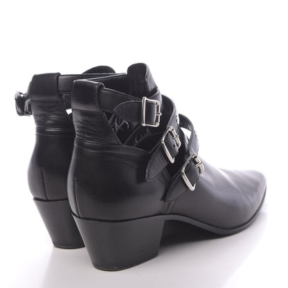 Saint Laurent Calfskin Rock Rivet Stud Booties 40 Black 4 of 11