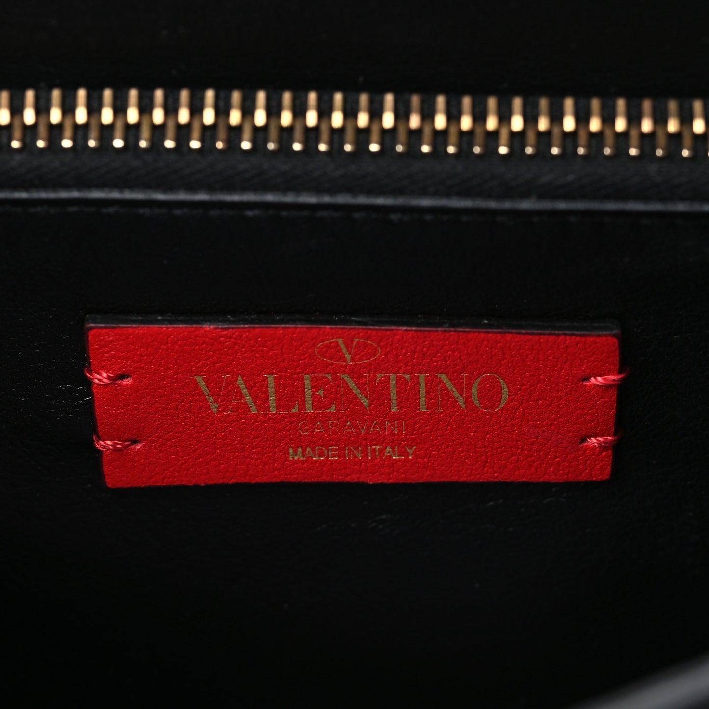 Pebbled Calfskin Small VRing Chain Shoulder Bag Black