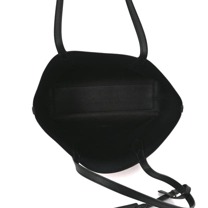 Burberry Grainy Calfskin Haymarket Check Small Reversible Tote Black 9 of 22