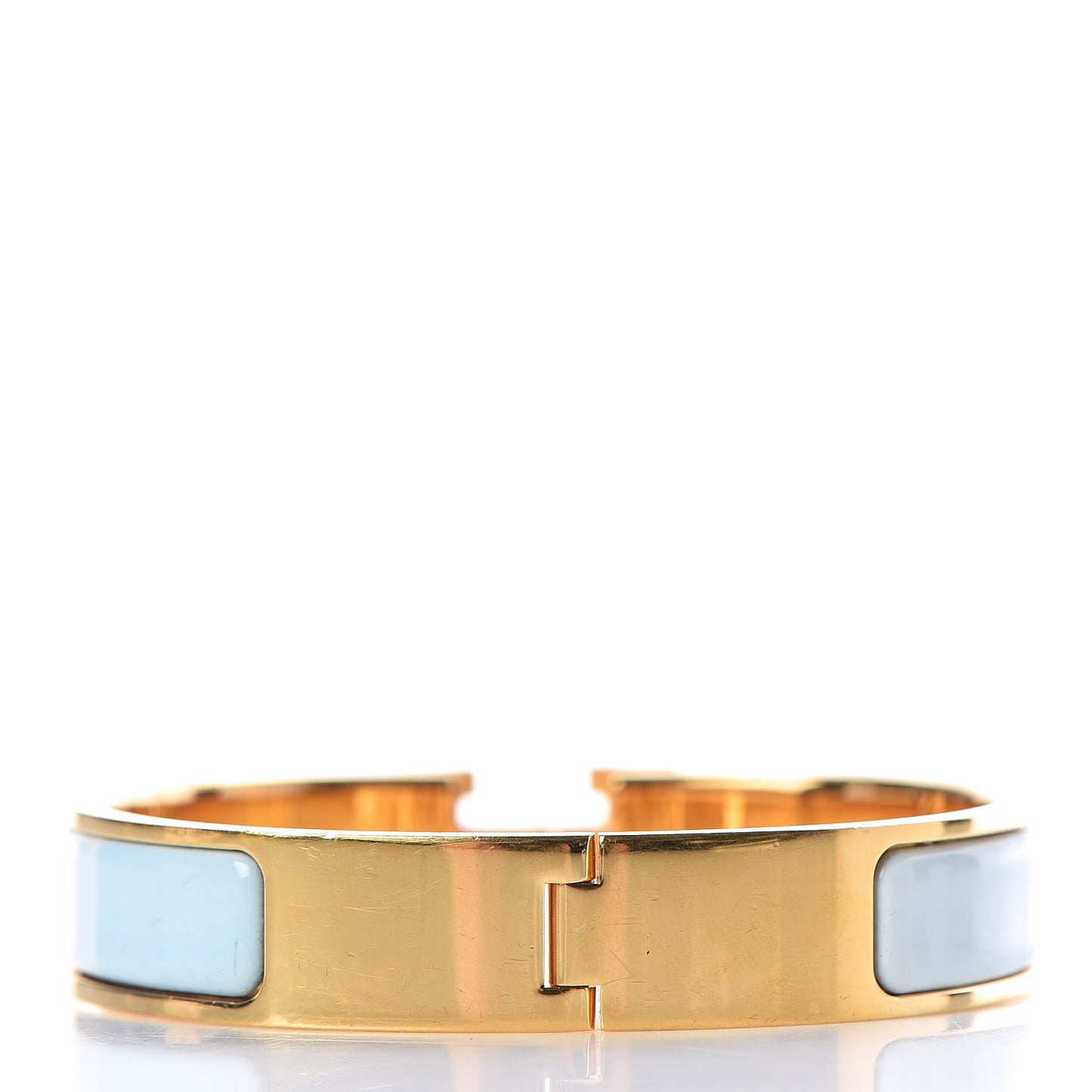 Enamel Narrow Clic Clac H Rainbow Bracelet PM Rainbow Bleu
