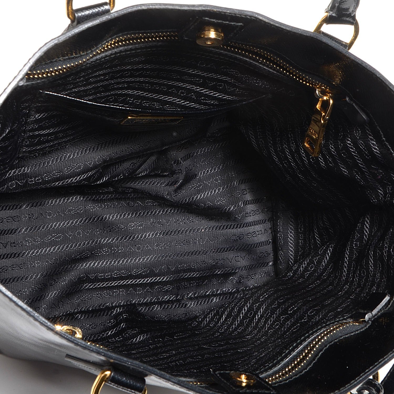 Prada Saffiano Vernice Tote Black 7 of 10