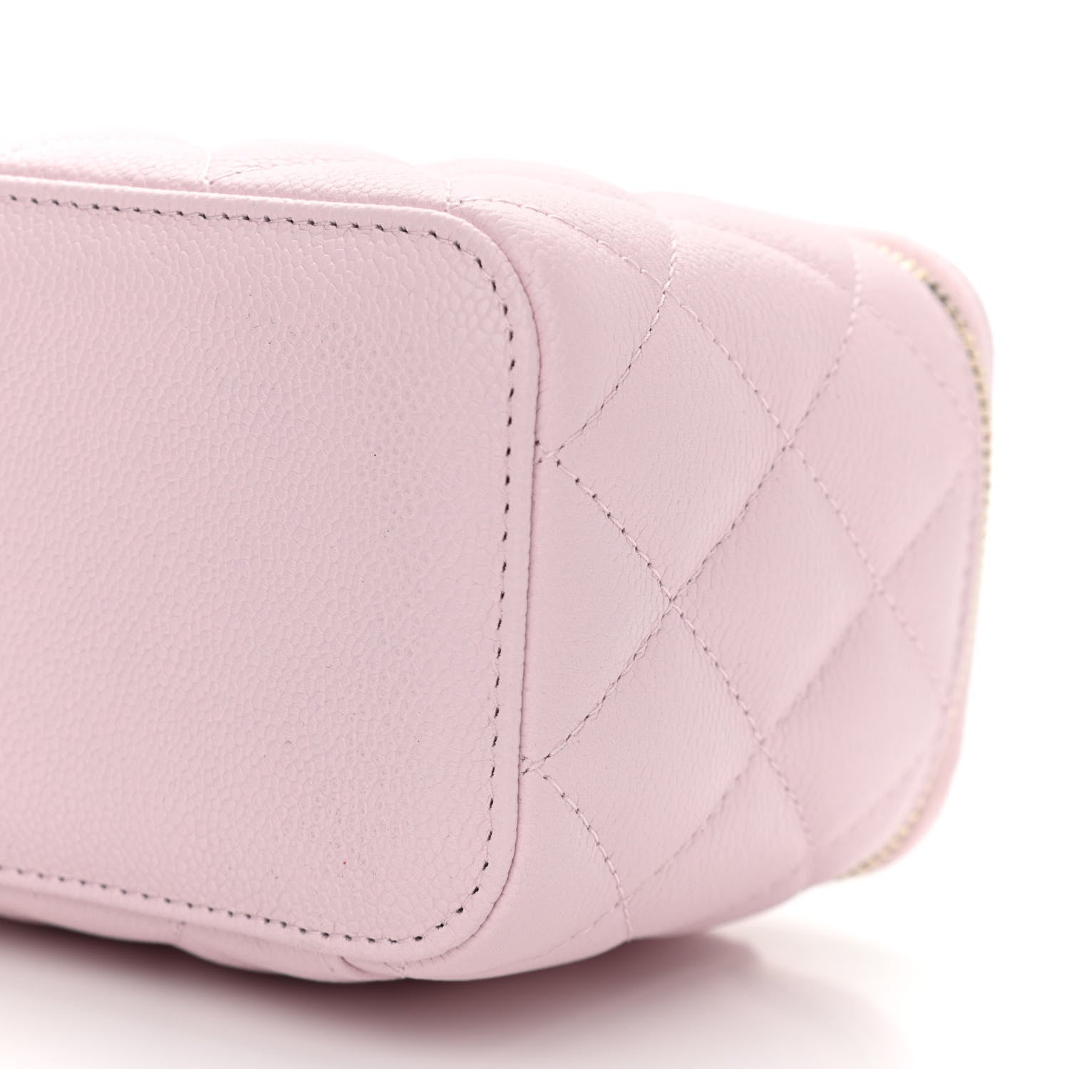 Chanel Caviar Quilted Small Tiny CC Vanity Case With Chain Light Pink 10 of 11