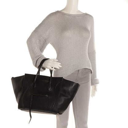 Celine Supple Calfskin Medium Phantom Luggage Black 2 of 8