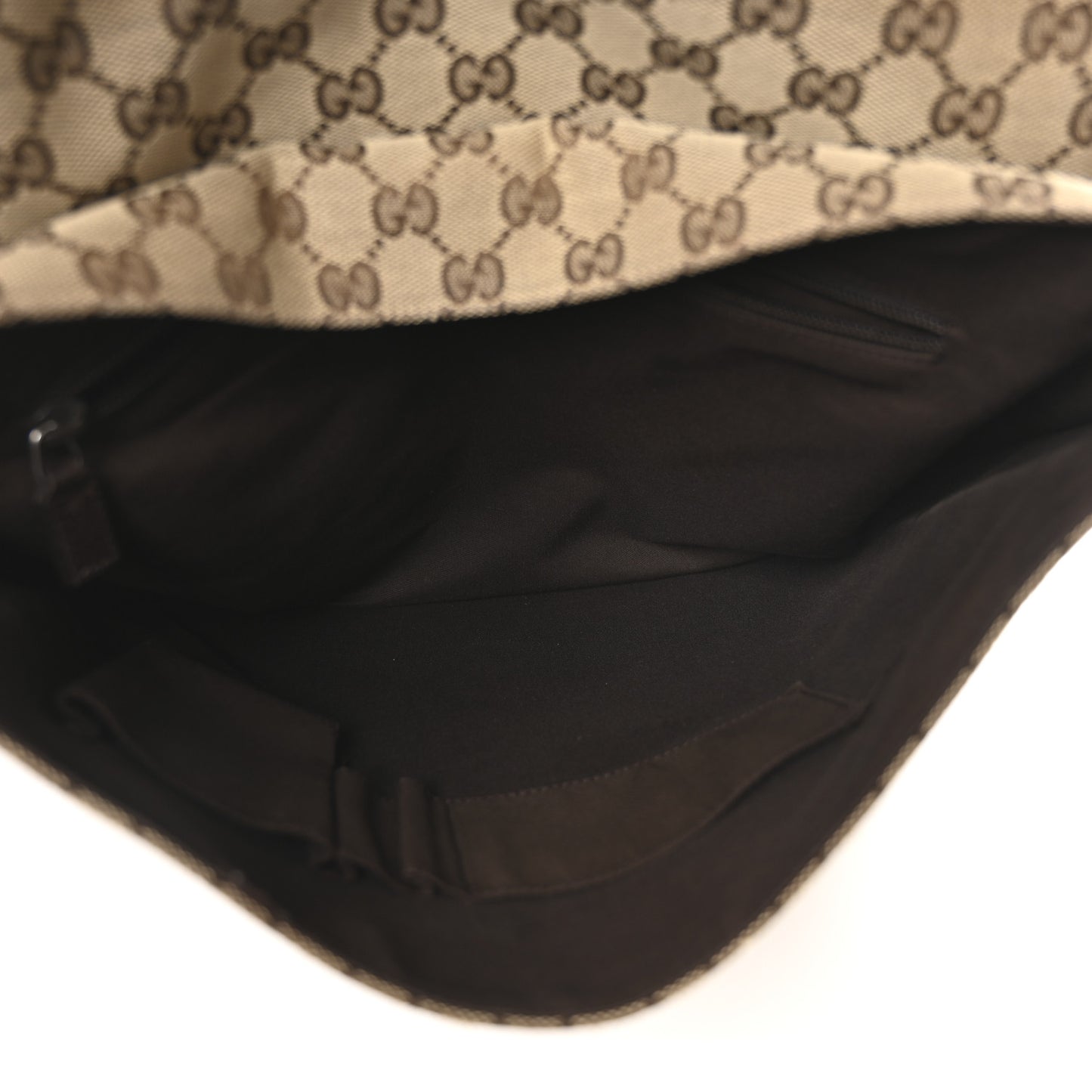 Monogram Small Flap Messenger Bag Beige Dark Brown