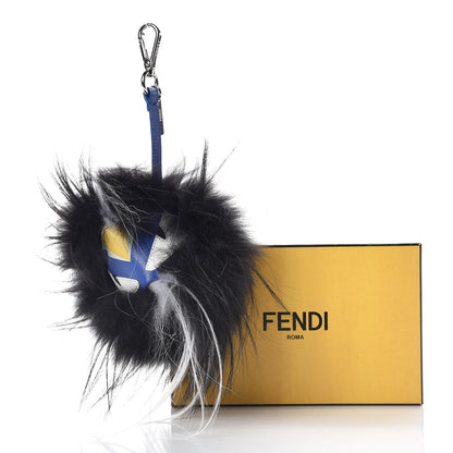 Fendi Fox Fur Vitello Monster Bag Bug Charm Ocean Multicolor 6 of 6