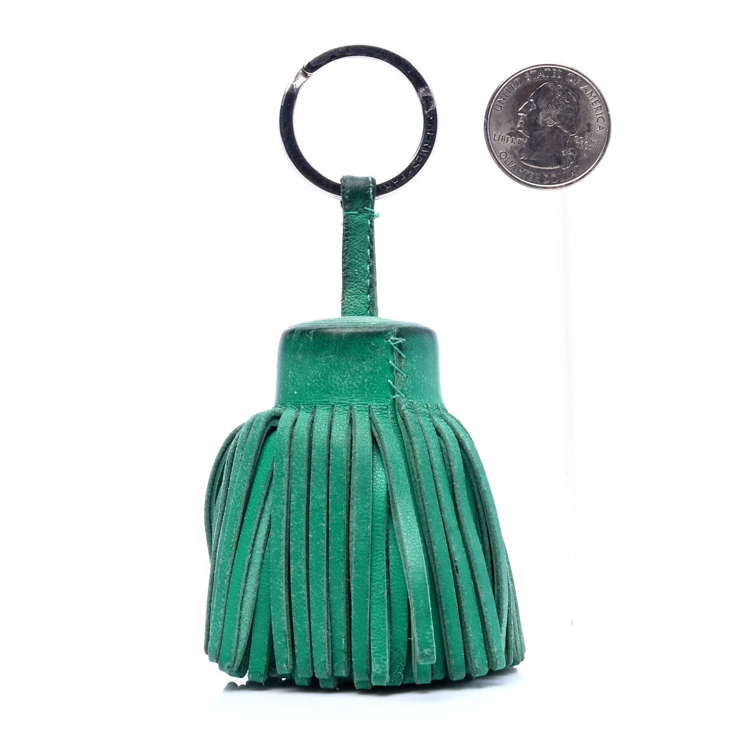 Hermes Lambskin Carmen Tassel Key Holder Menthe 2 of 5