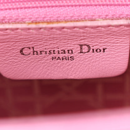 Christian Dior Wood Printed Glazed Calfskin Mini Lady Dior Pink 6 of 11