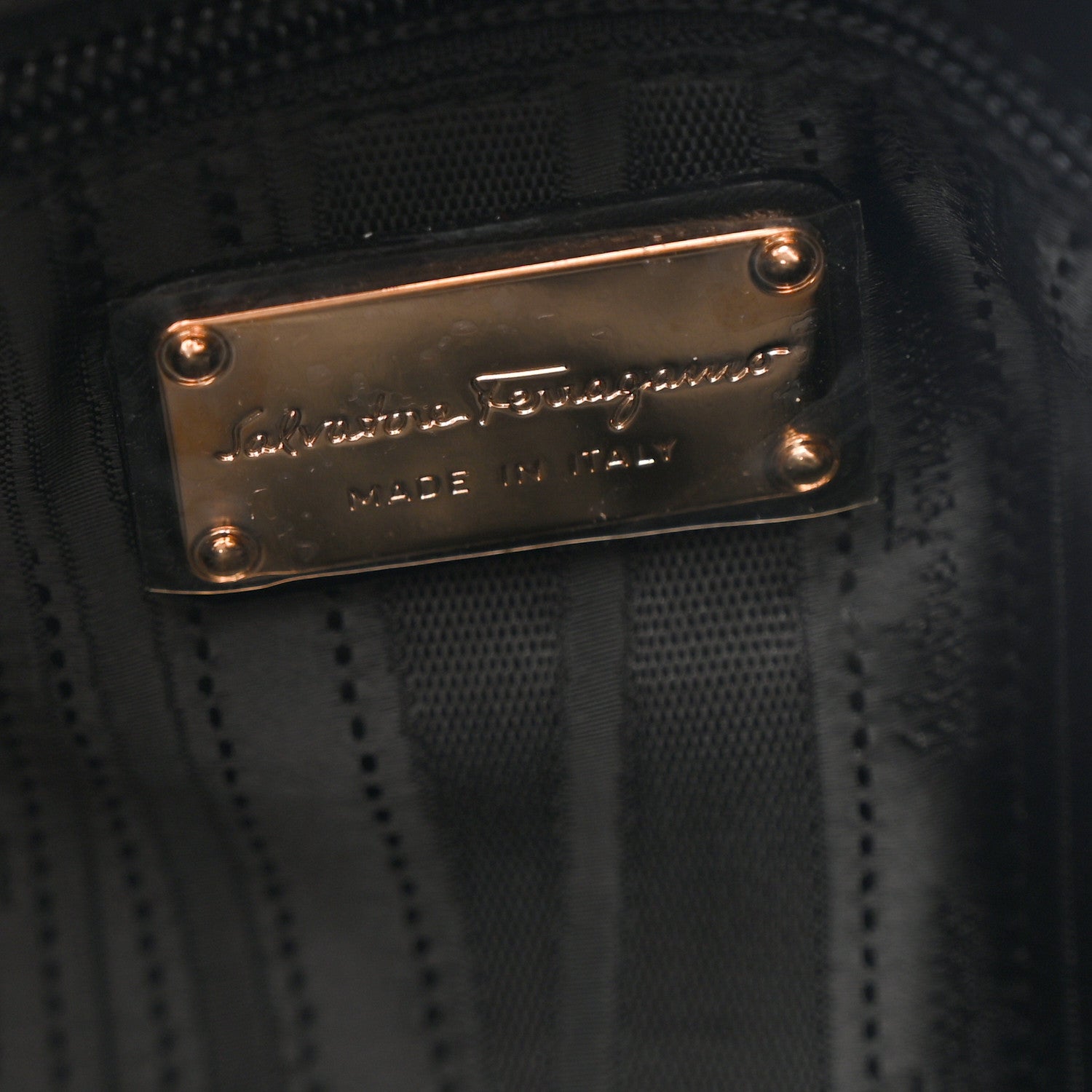 Salvatore Ferragamo Calfskin Gancini Tote Bag Black 7 of 10