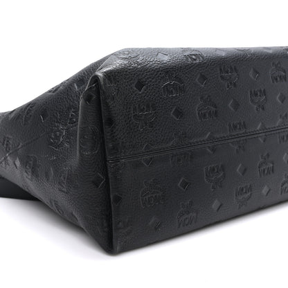 MCM Calfskin Ottomar Monogram Large Klara Hobo Black 8 of 9