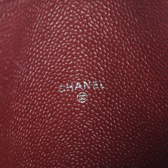 Chanel Caviar Quilted iPad Case Dark Red 6 of 9