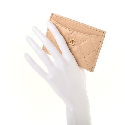 Chanel Caviar Quilted Card Holder Beige 2 of 8