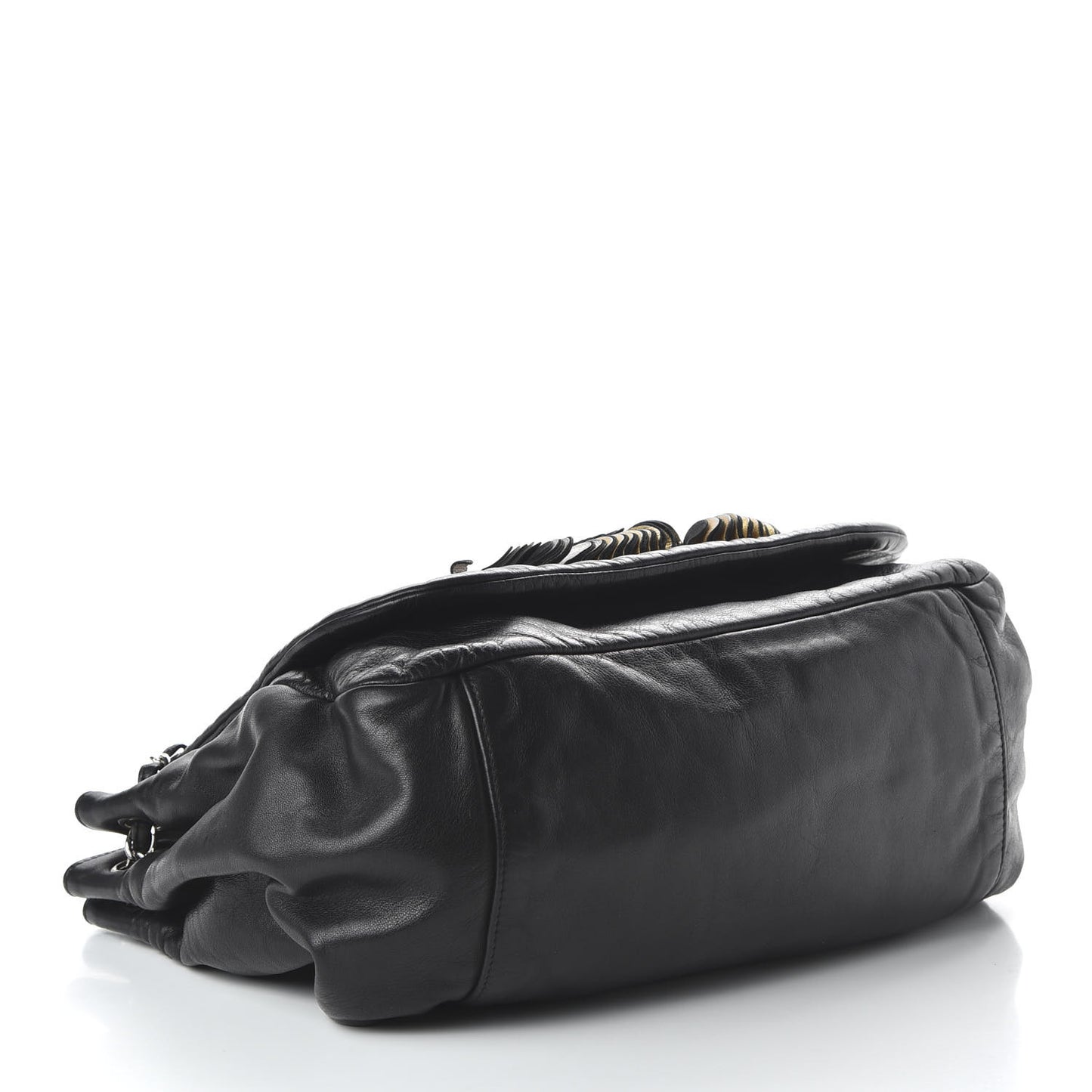 Lambskin CC Disc Accordion Flap Black