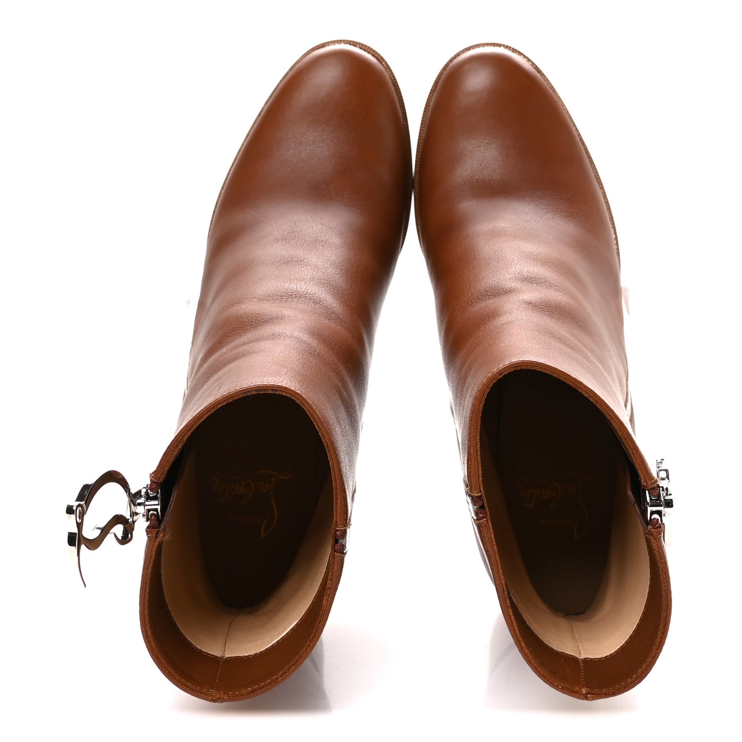 Calfskin CL Zip Bootie 70 Ankle Boots 36.5 Cuoio