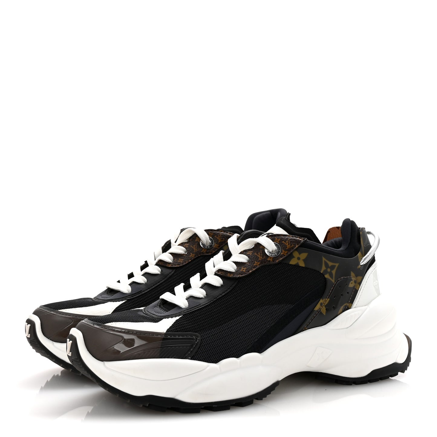 Monogram Calfskin Run 55 Sneakers 39 Black