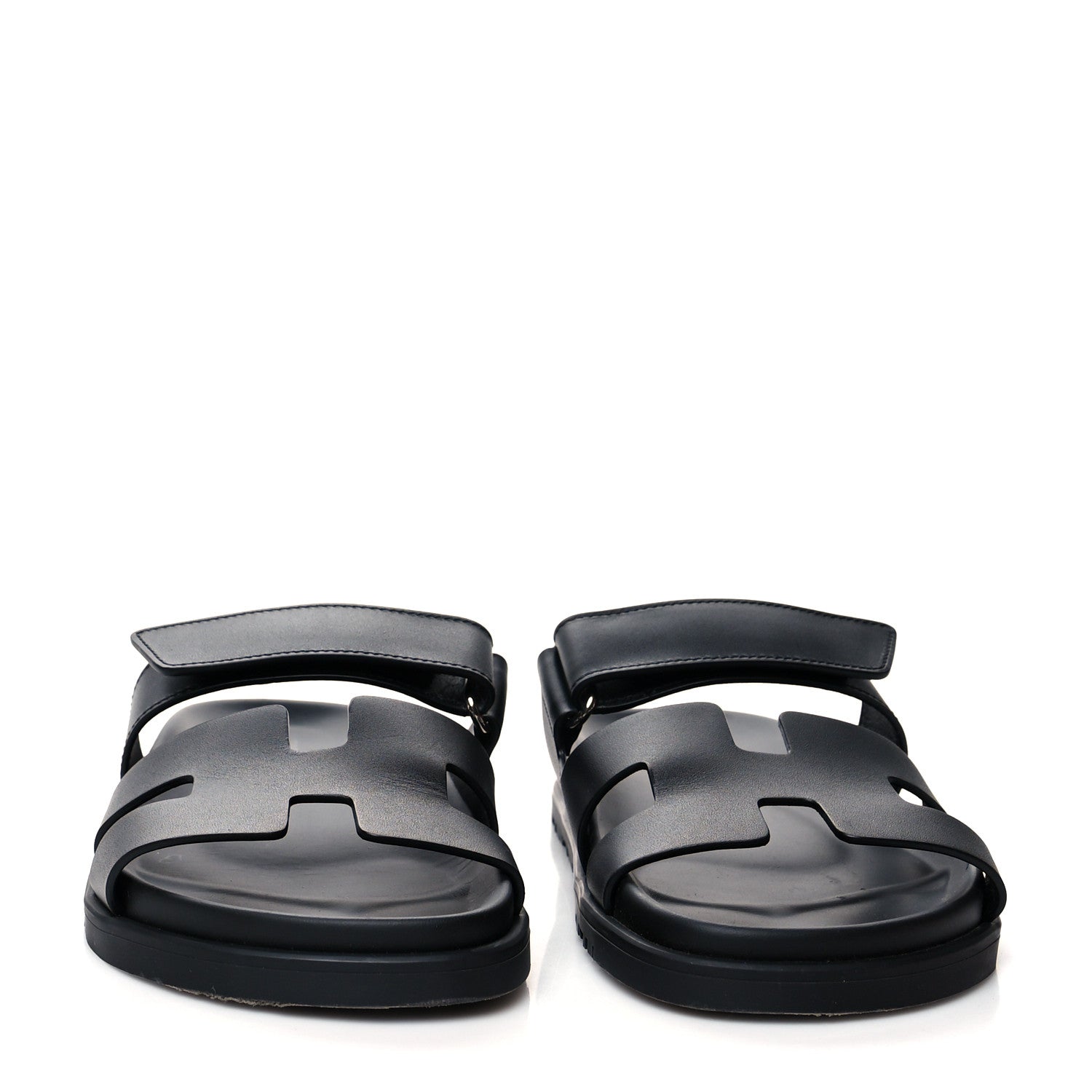 Hermes Calfskin Womens Chypre Sandals 36 Black 2 of 9