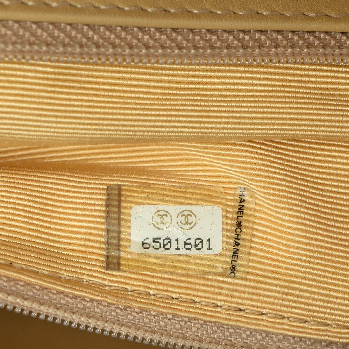 Lambskin Quilted Jumbo Single Flap Beige