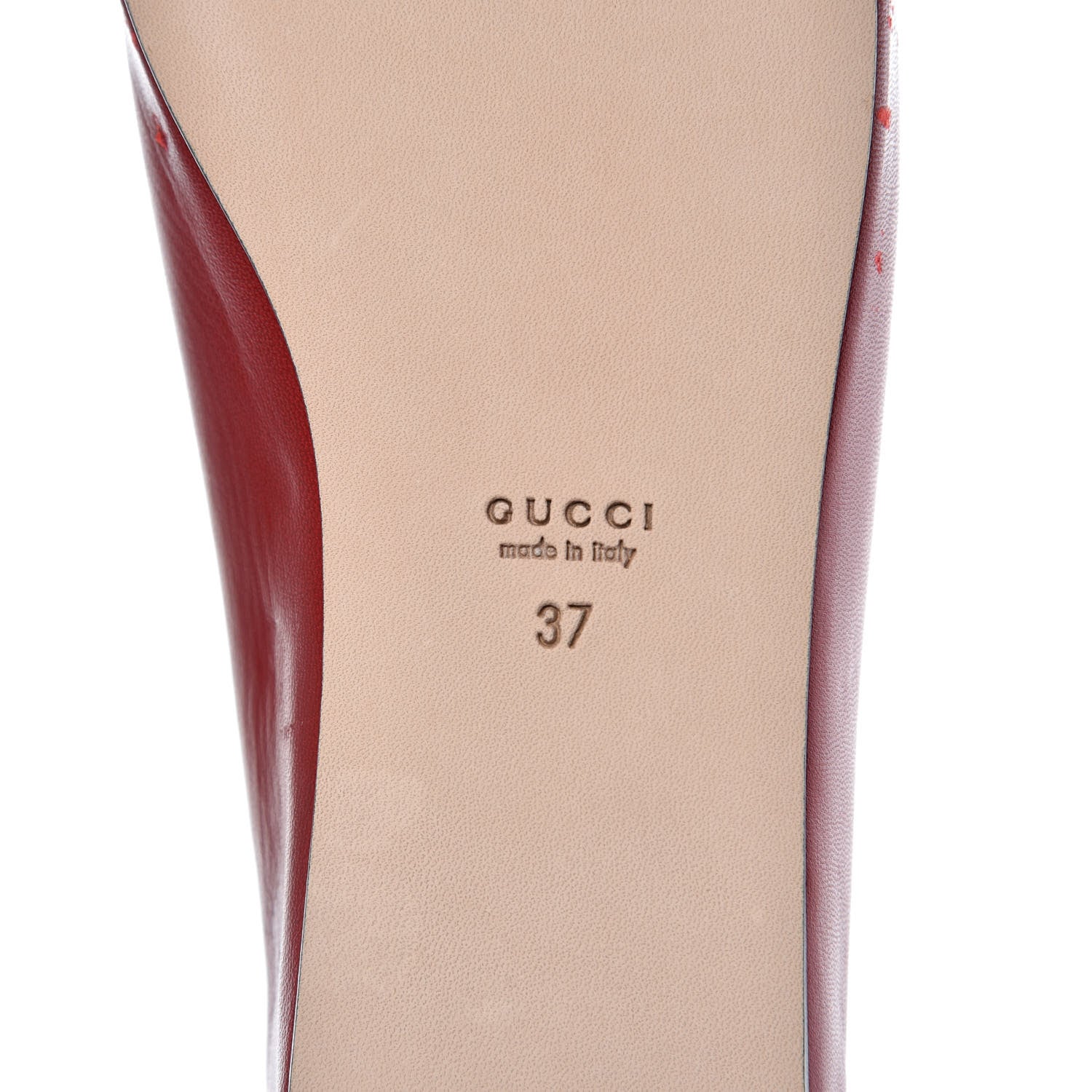 Gucci Malaga Kid Silk Hannelore Detachable Platform Slide 37 Hibiscus Red 6 of 11
