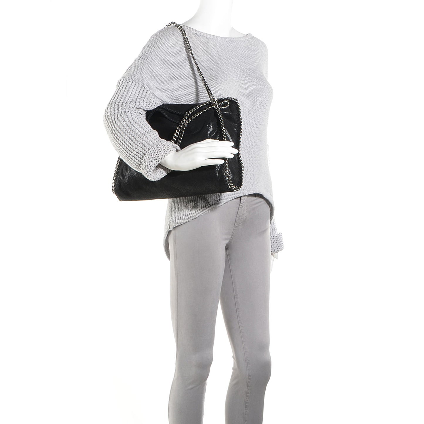Shaggy Deer Small Falabella Tote Black