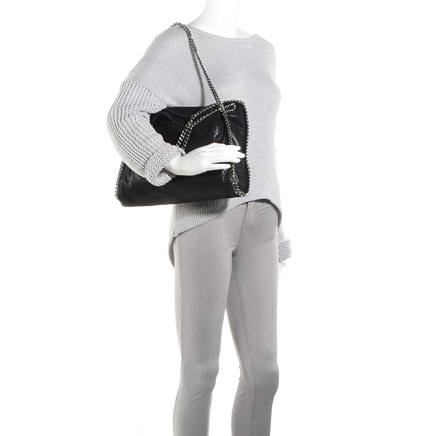 Stella McCartney Shaggy Deer Small Falabella Tote Black 2 of 9
