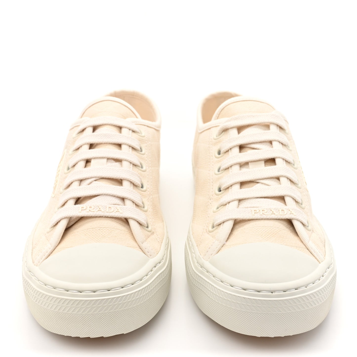 Cotton Printed Triangle Mens Sneakers 8.5 Naturale