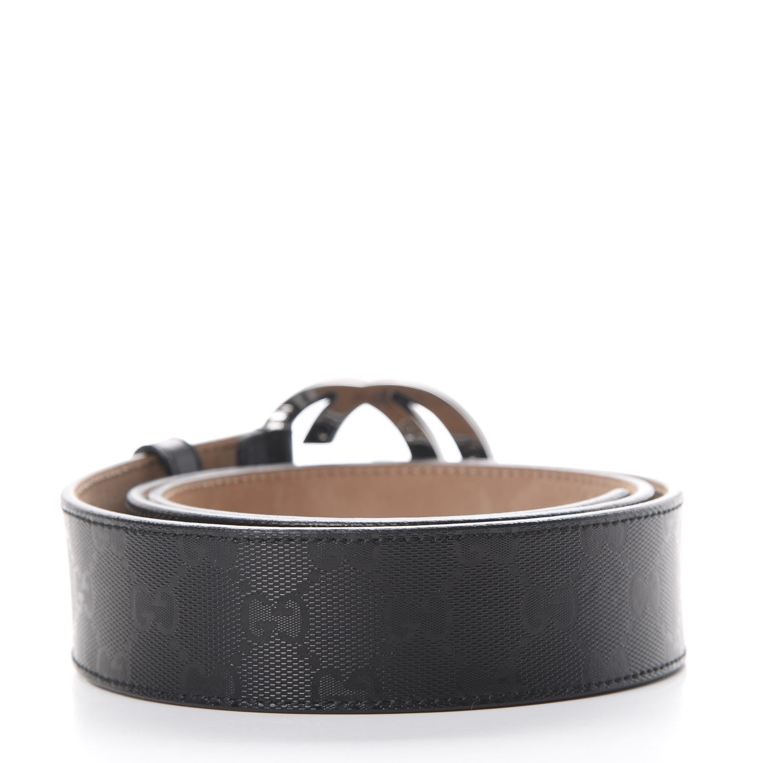 Gucci Imprime Monogram Interlocking G Belt 95 38 Black 2 of 7