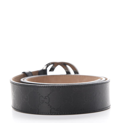 Gucci Imprime Monogram Interlocking G Belt 95 38 Black 2 of 7
