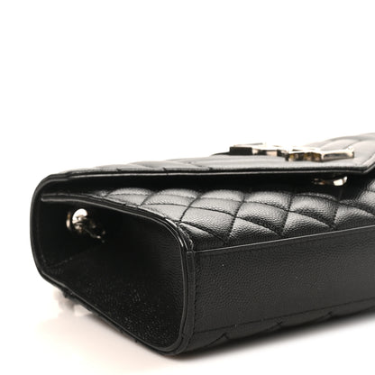 Saint Laurent Grain De Poudre Textured Mixed Matelasse Triquilt Small Monogram Satchel Black 8 of 9