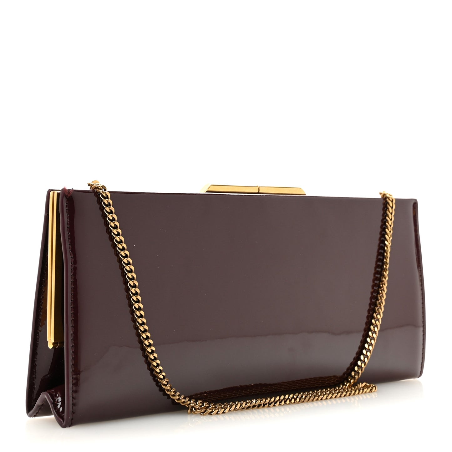 Patent Clutch Rouge