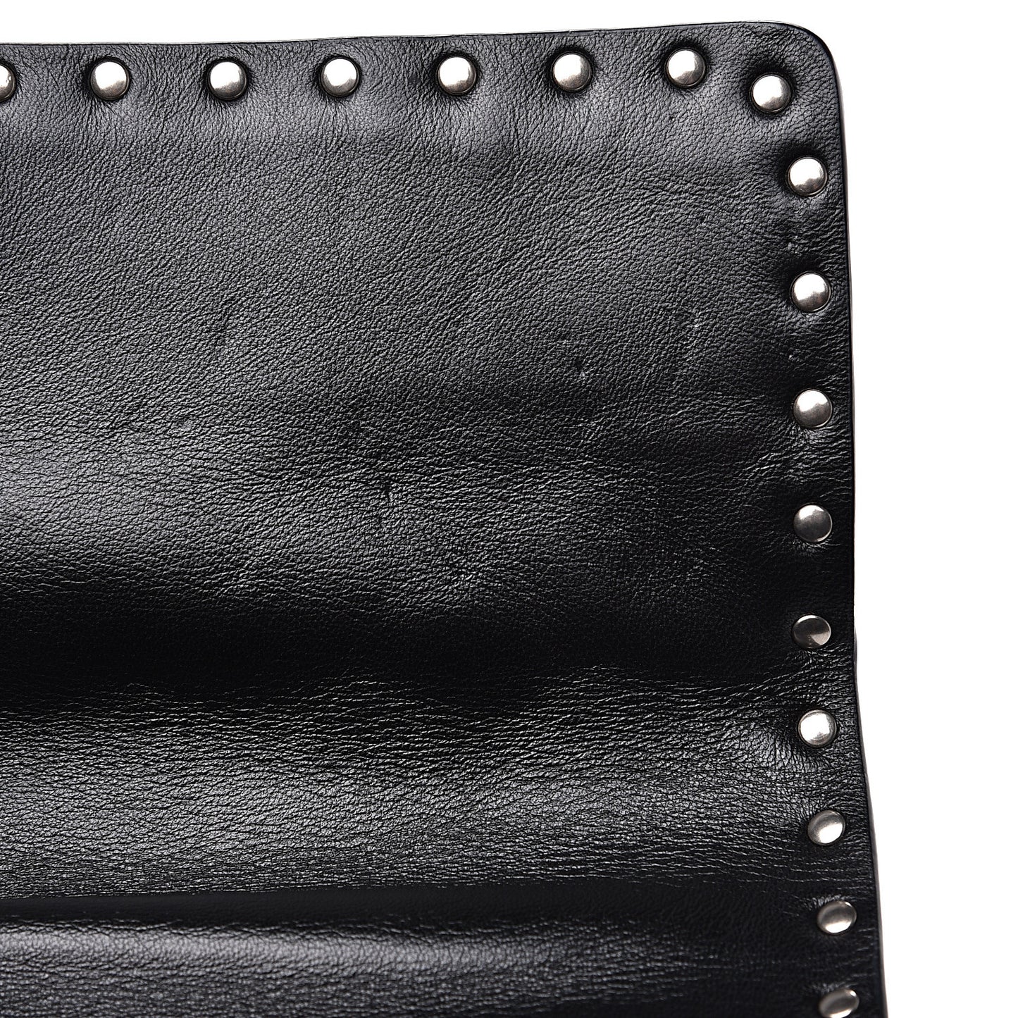Lambskin Large Rockstud Spike Shoulder Bag Black
