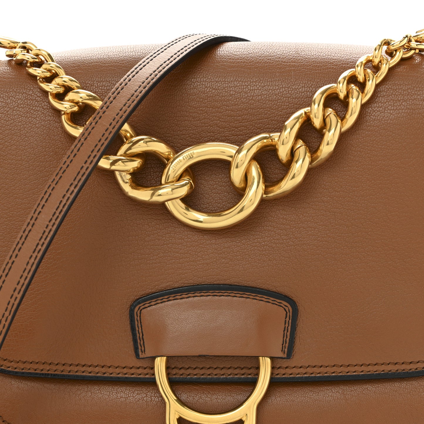Goatskin Madras Dahlia Satchel Brandy