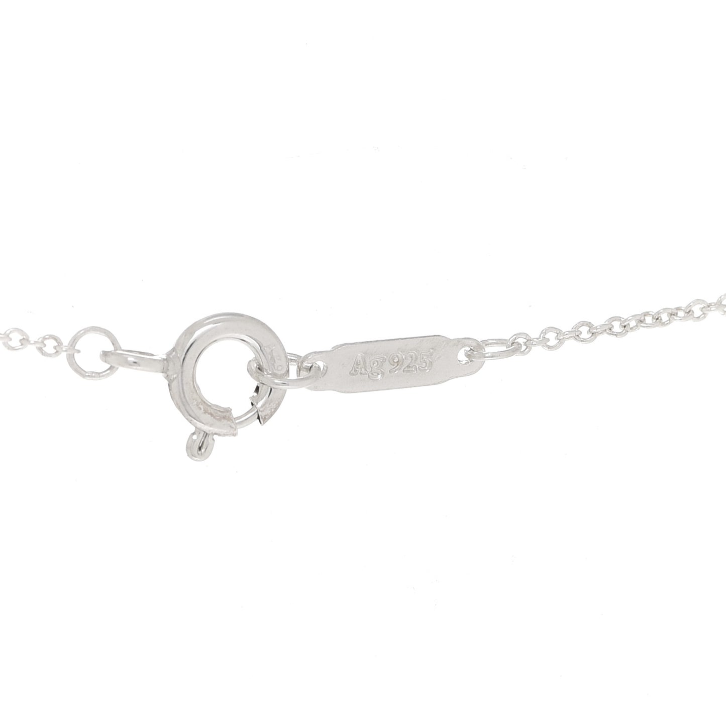 Sterling Silver Mini Oval Key Pendant Necklace