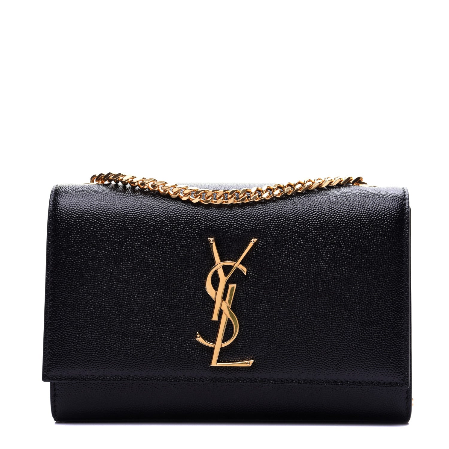 Saint Laurent Grain De Poudre Small Monogram Kate Satchel Black 1 of 10
