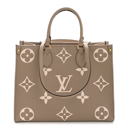 Louis Vuitton Empreinte Monogram Giant Onthego MM Tourterelle Creme 1 of 12