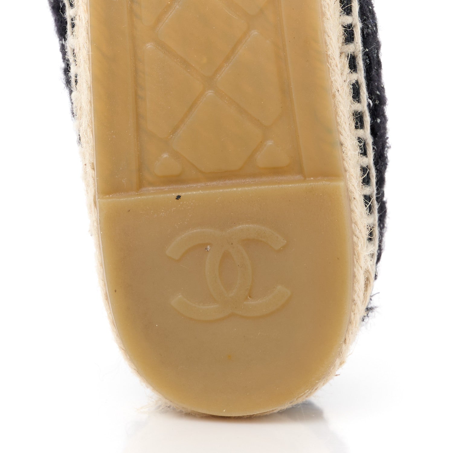 Chanel Metallic Lambskin Tweed CC Espadrilles 41 Black Silver 8 of 13