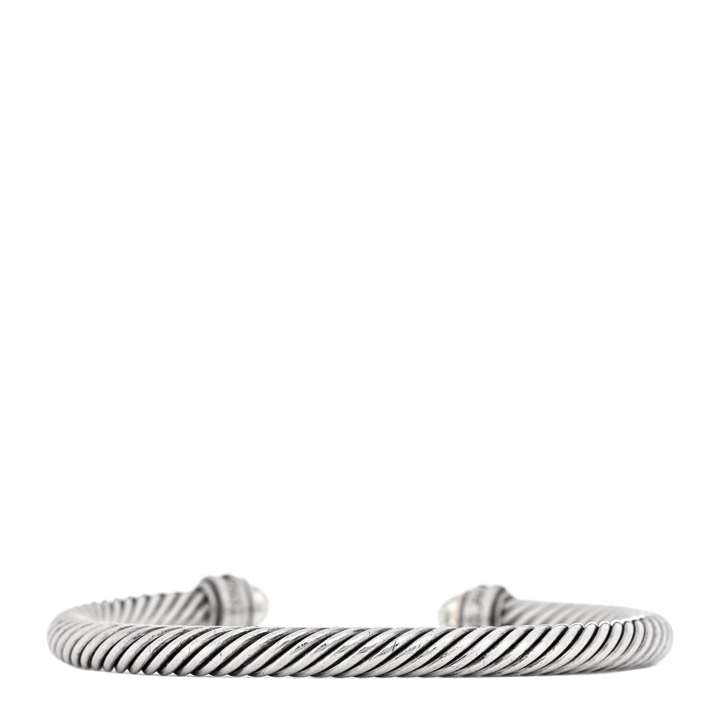 Sterling Silver Diamond Prasiolite 5mm Cable Classics Bracelet