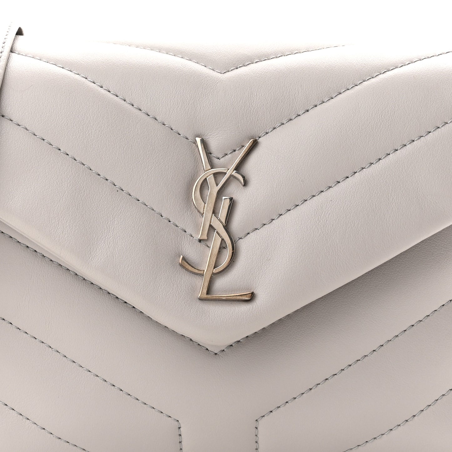 Calfskin Y Quilted Monogram Toy Loulou Crossbody Bag Ivory