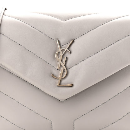 Saint Laurent Calfskin Y Quilted Monogram Toy Loulou Crossbody Bag Ivory 8 of 10