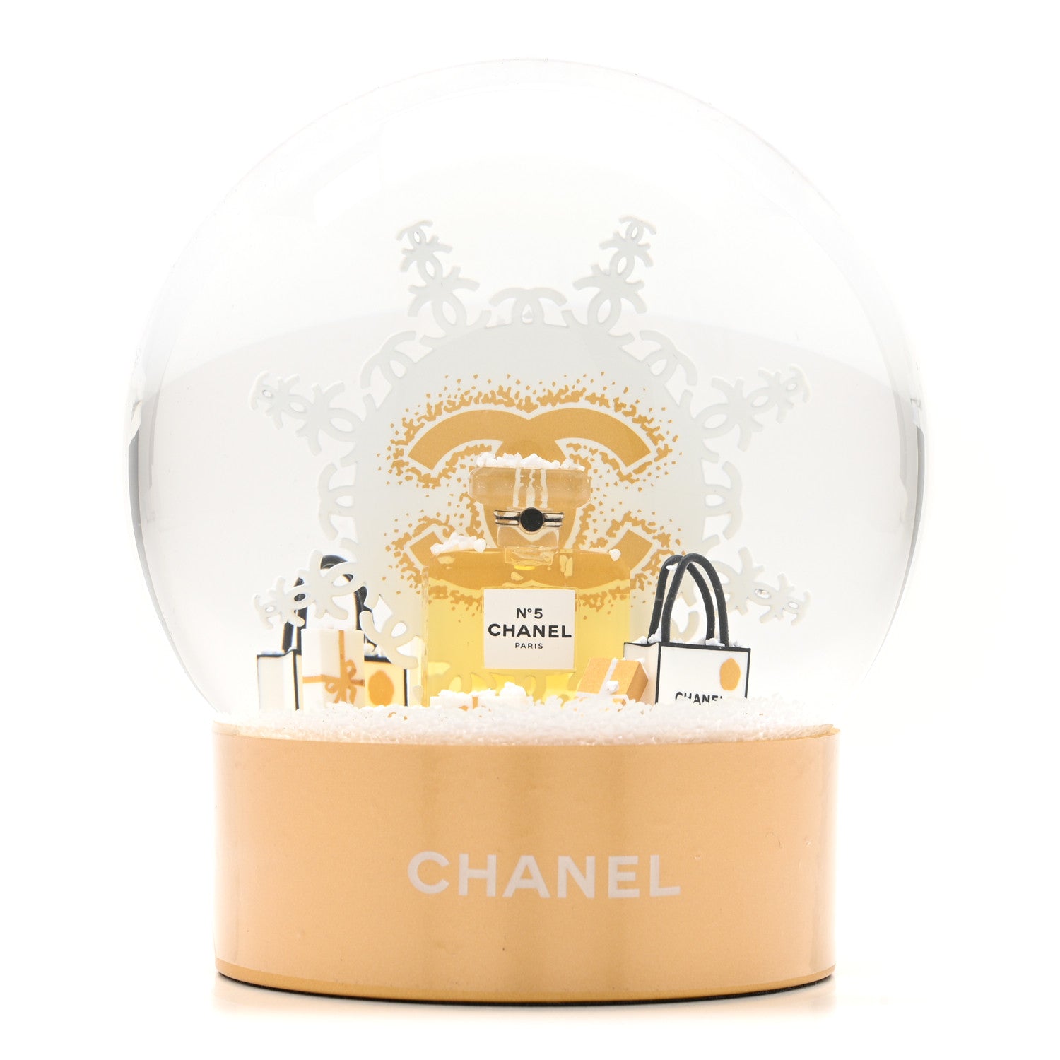 Chanel Glass N°5 Perfume Bottle Snow Globe 1 of 7