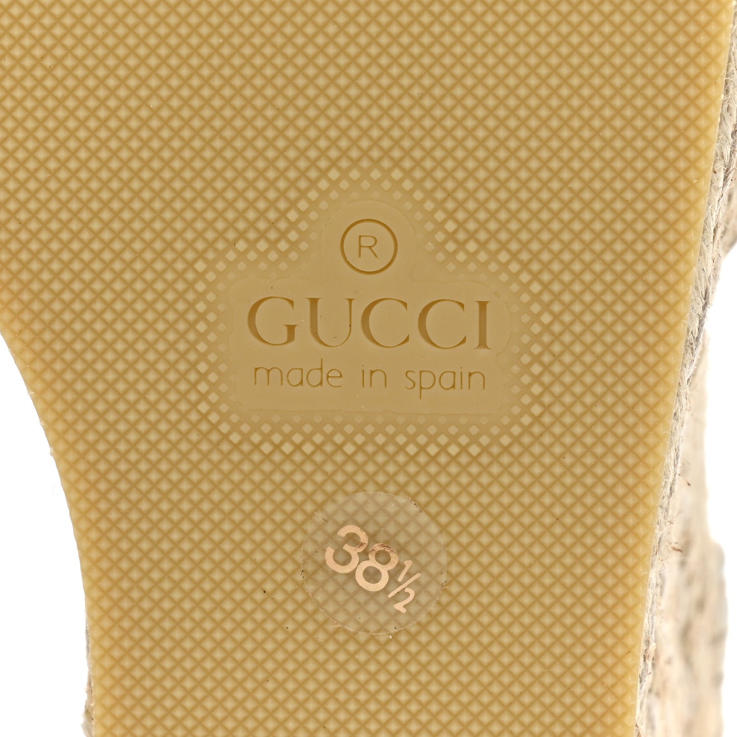 Nappa Matelasse GG Marmont Ankle Wrap Platform 35/120mm Espadrille Wedges 38.5 Great White