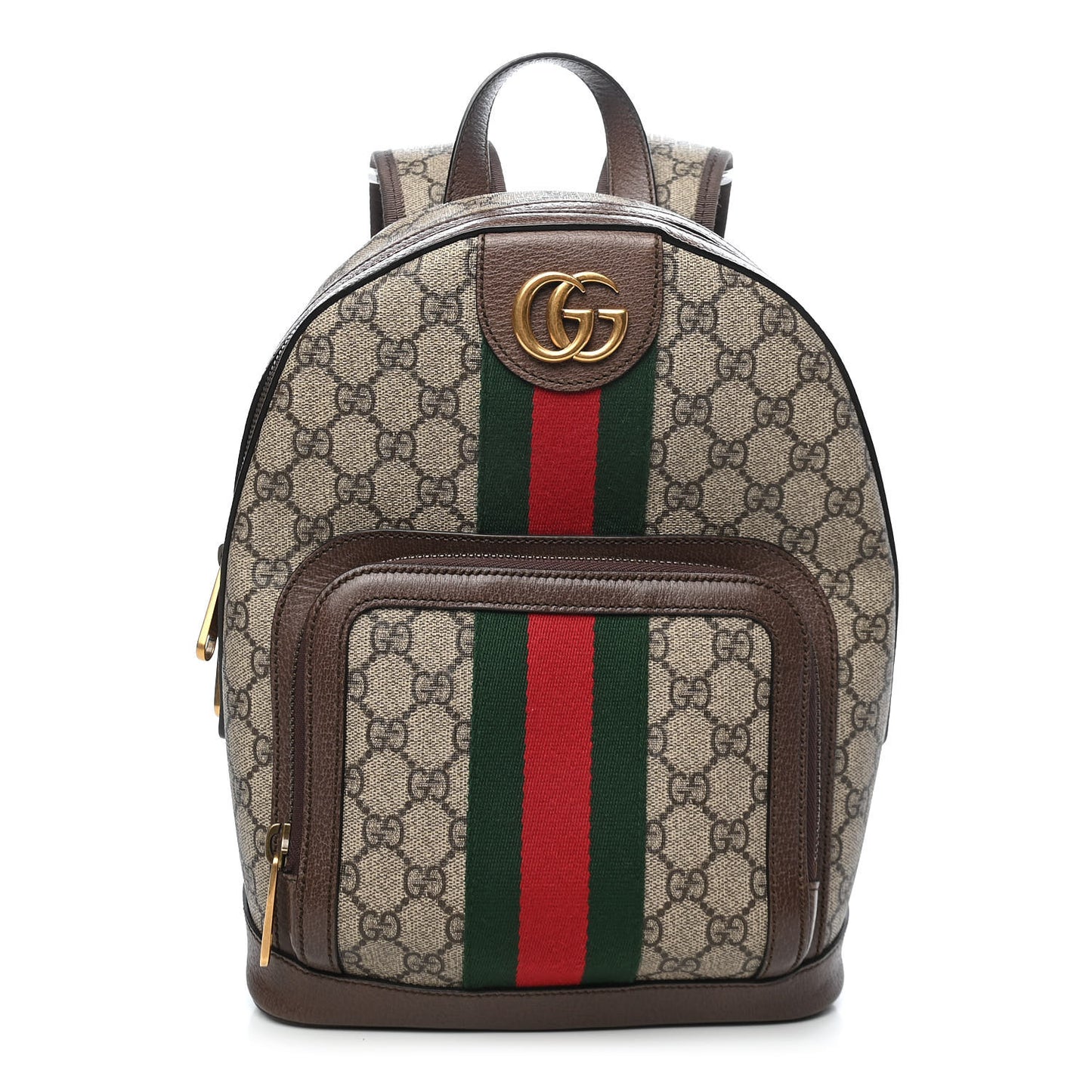 GG Supreme Monogram Calfskin Web Small Ophidia Day Backpack Beige Ebony New Acero