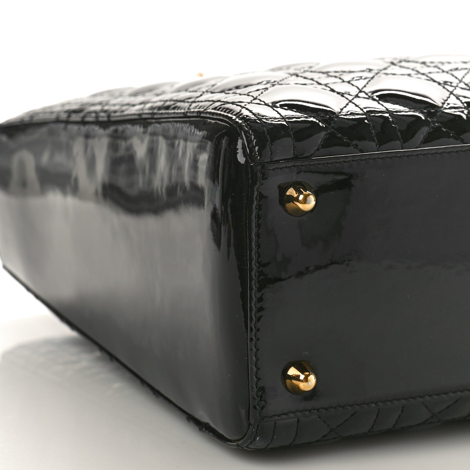 Christian Dior Patent Cannage Large Lady Dior Black 7 of 8