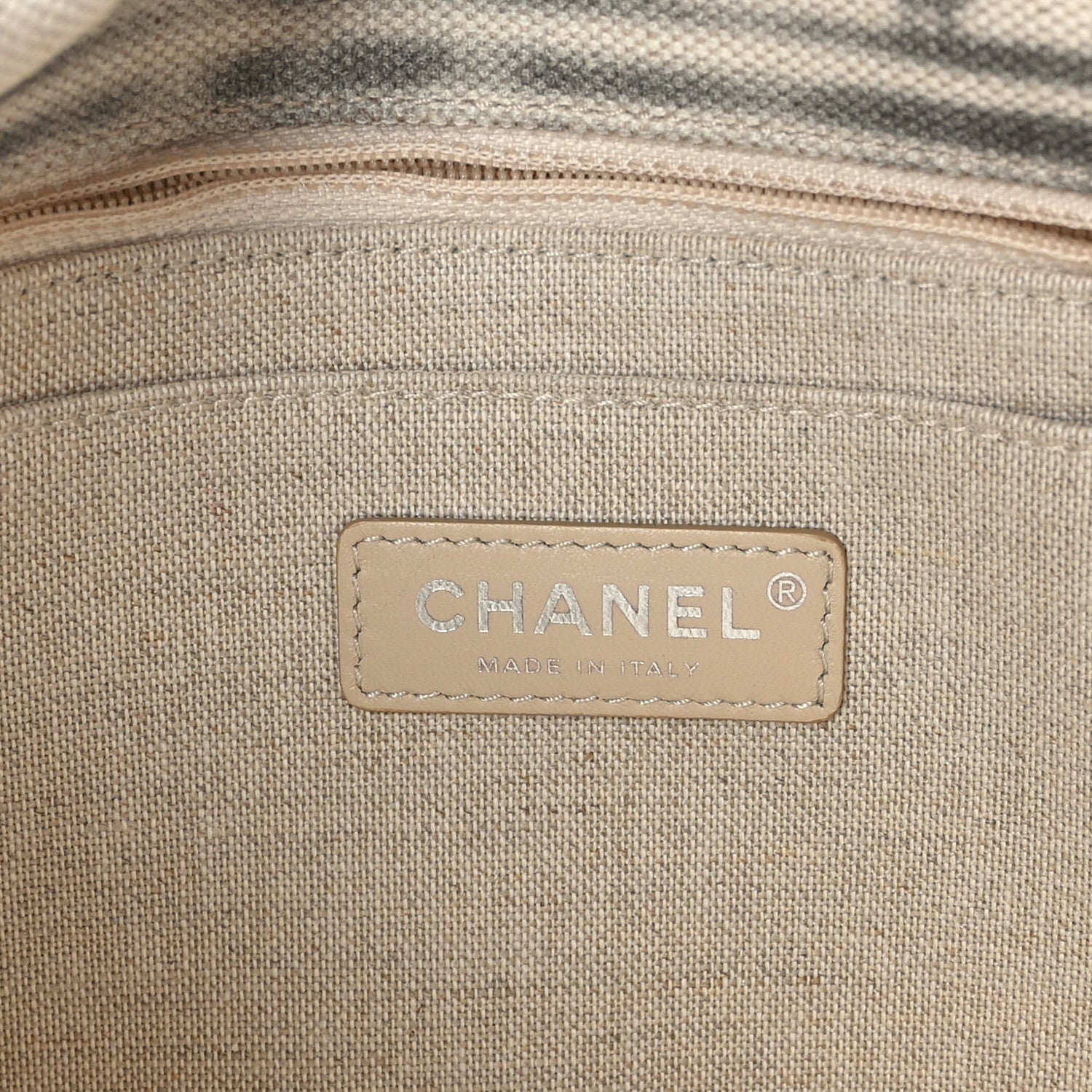 Chanel Canvas Iliad Flap Clutch Beige 6 of 9