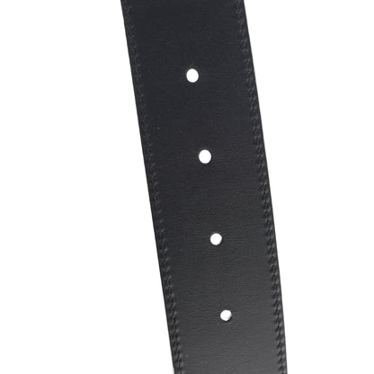Gucci GG Supreme Monogram Selleria Calfskin Interlocking G Reversible 37mm Belt 100 40 Beige Ebony Black 4 of 4