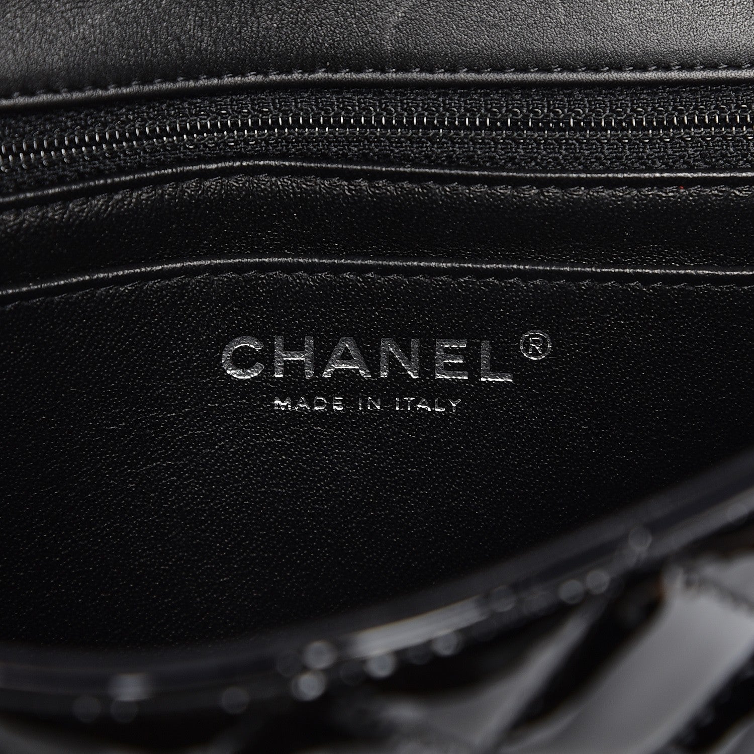 Chanel Patent Calfskin Quilted Mini Rectangular Flap Black 6 of 9