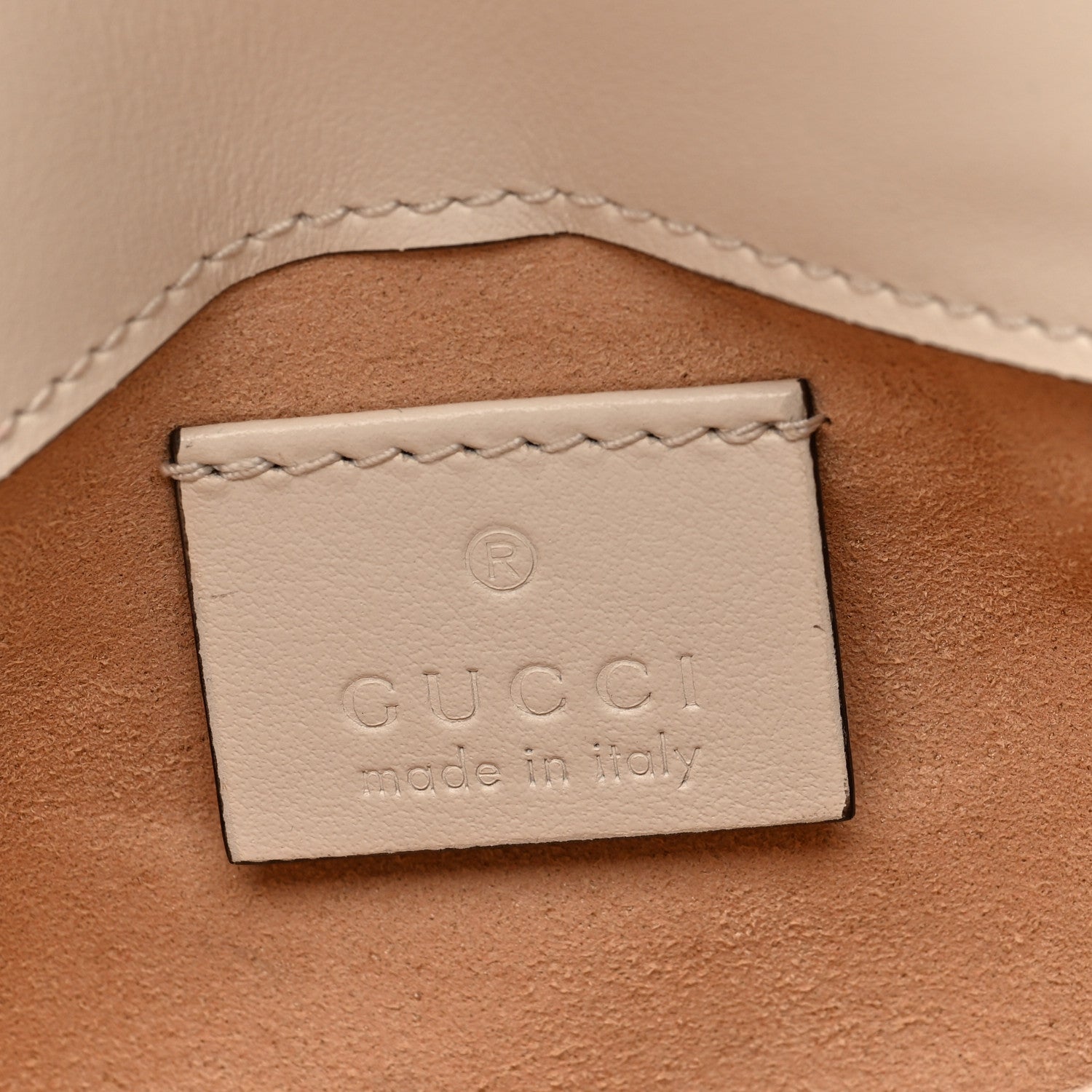 Gucci Calfskin Matelasse Super Mini GG Marmont Shoulder Bag White 6 of 10