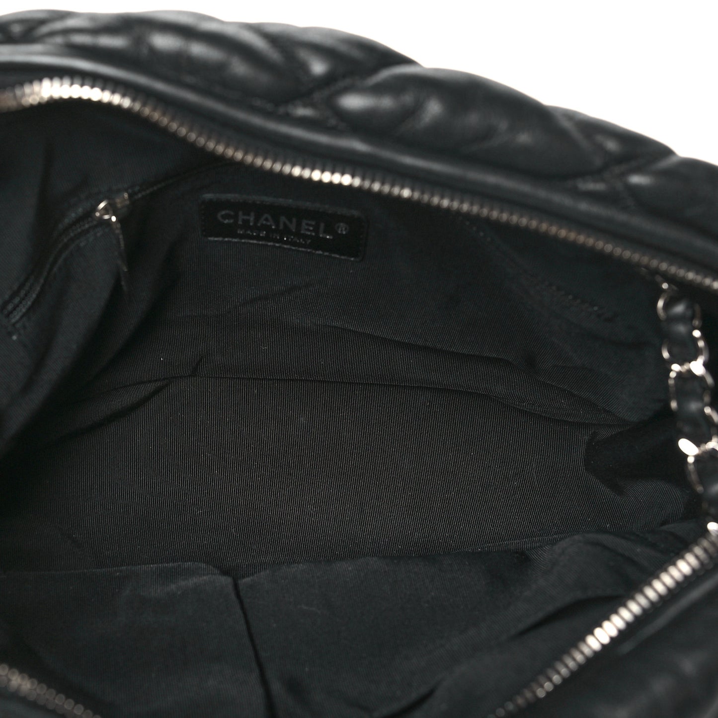 Lambskin Bubble Quilt Camera Case Black