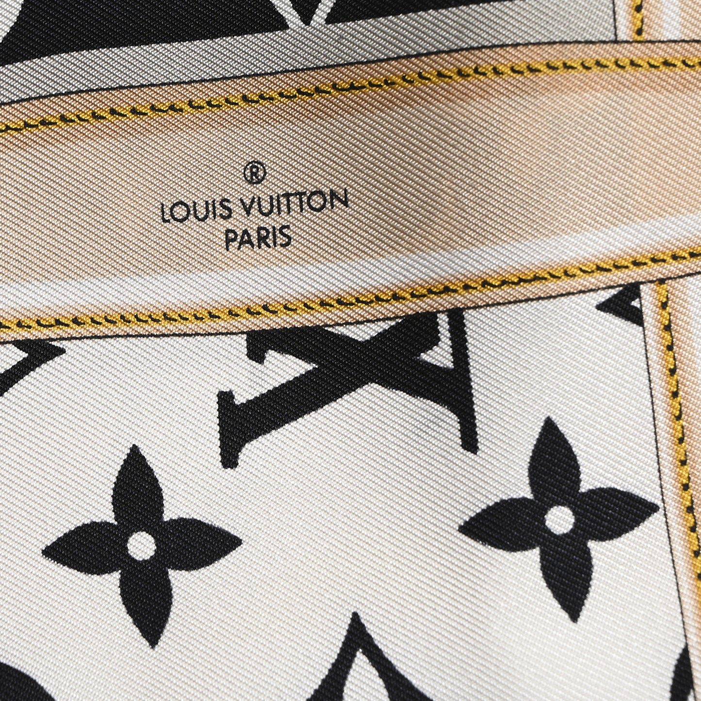 Silk Monogram Confidential Bandeau Black