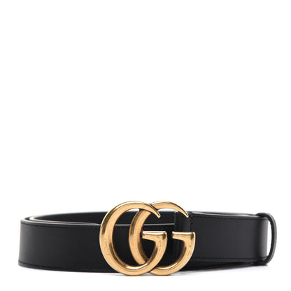 Gucci Calfskin Double G 30mm Belt 85 34 Black 1 of 8